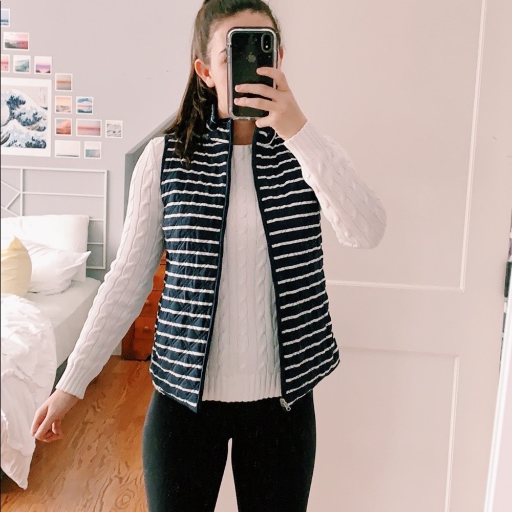 Navy/White Reversible Vest